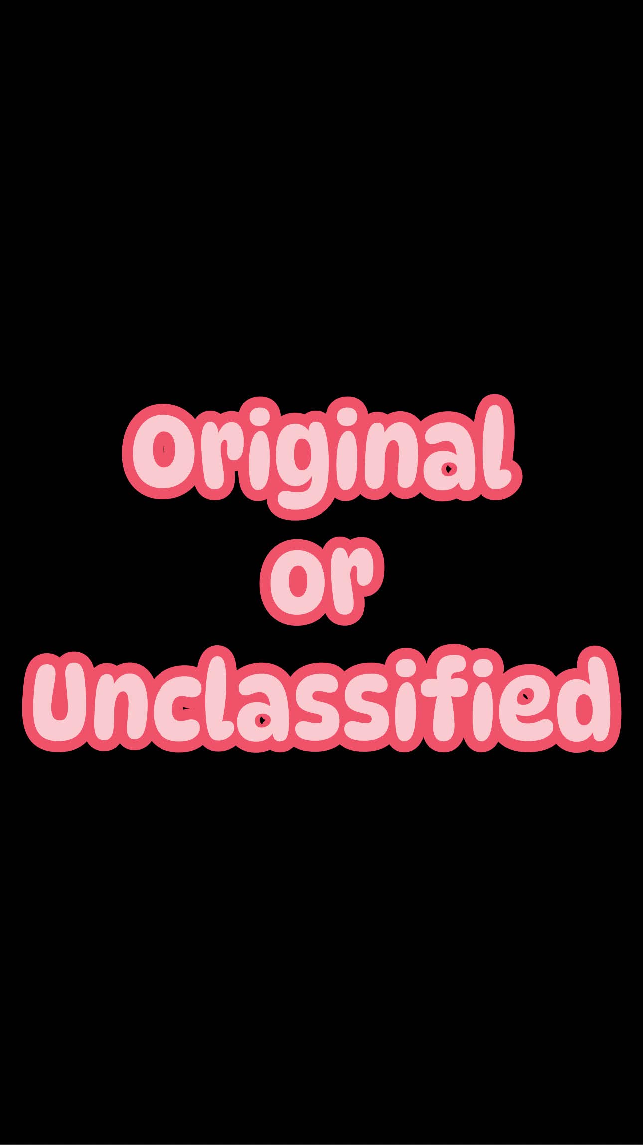 Original / Unclassified
